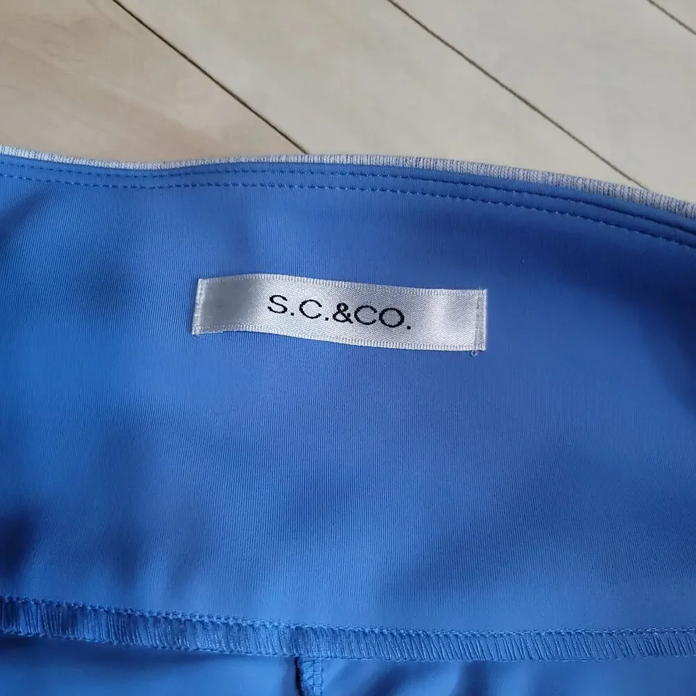 S.C & Co. Light Blue Mini Tummy Control Activewear Skort Size Large
